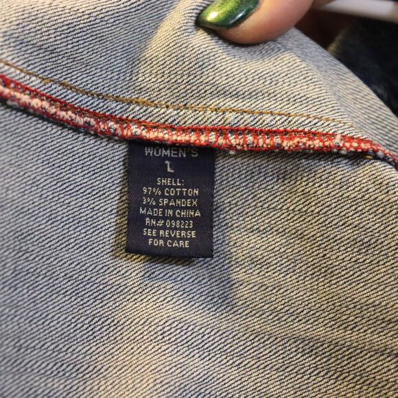 Austin Clothing Co. Women’s Denim Jacket Size L Classic Jean Style - Picture 4 of 4